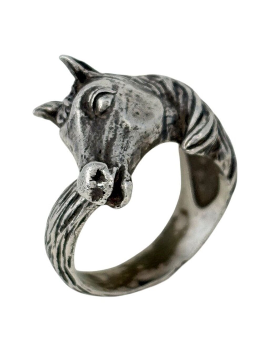 Hermes Ring Cheval Hose Silver